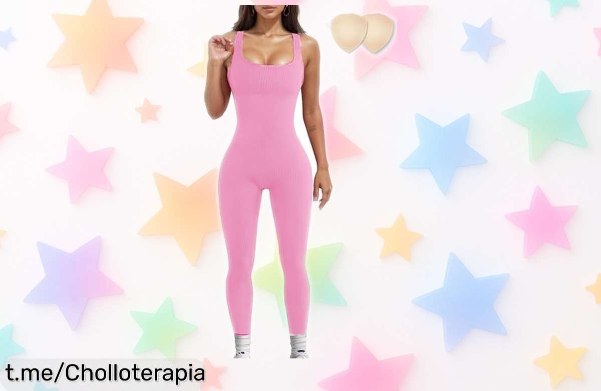 Increíble mono deportivo Merlvida súper estiloso y elástico, realza tus curvas; ¡aprovecha esta oferta increíble antes que se acabe!