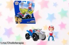 Increíble moto quad de rescate de Ryder con figura incluida, ¡perfecta para que los peques creen aventuras Paw Patrol! Aprovecha su precio rebajado antes de que se agote.