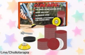 Increíble pack de 100 lijas KONGMING grano 1500 a precio de ganga; ¡preparadas para tus proyectos y sin atascos! No te pierdas esta oferta que siempre necesitarás.