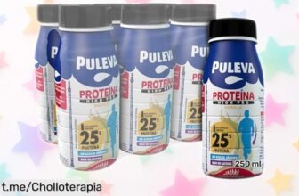 Increíble pack de 6 batidos Puleva Proteína High Pro vainilla, justo lo que necesitas para recuperar musculo rápido y disfrutar sin azúcares añadidos. ¡Aprovecha este chollo ahora!