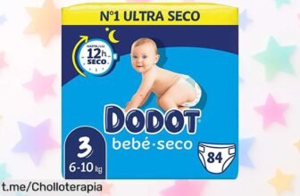Increíble pack semanal de pañales Dodot Bebé Seco con triple capa que cuida la piel ¡Aprovecha este chollo para noches más tranquilas y sin fugas, date prisa!