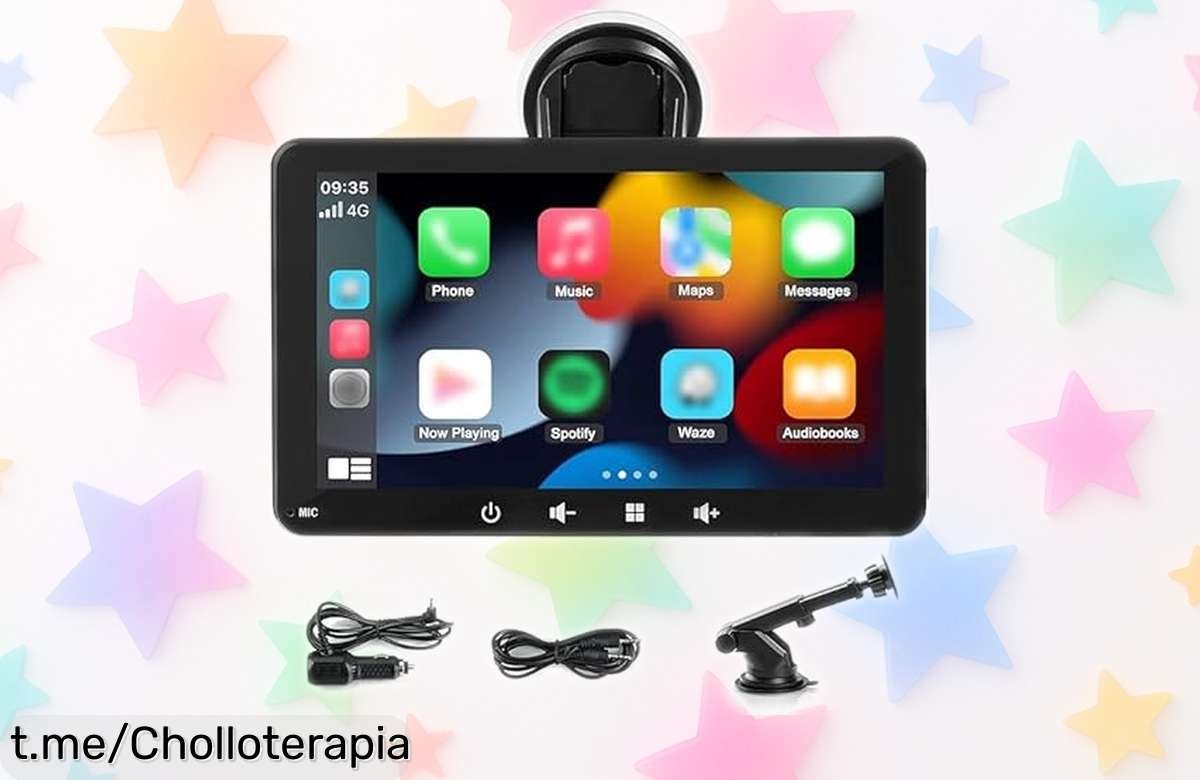 Increíble pantalla de 7” Autolink con CarPlay y Android Auto inalámbricos, control por voz y Bluetooth 5.0 ¡Aprovecha este chollo irrepetible antes de que se agote!