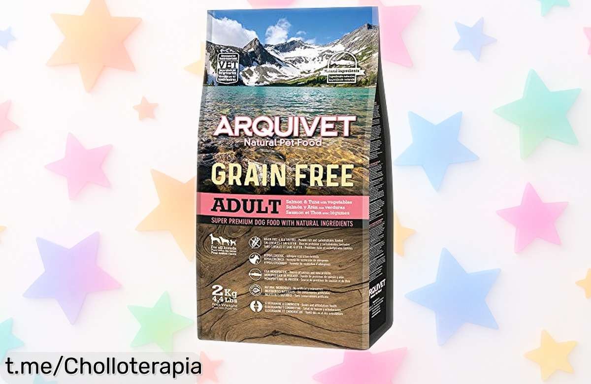 Increíble pienso ARQUIVET para perros adultos con salmón y atún, hipoalergénico y sin cereales, calidad natural a un precio loco que tu mascota agradecerá. ¡No te lo pierdas!