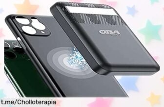 Increíble power bank OBA 10000mAh con carga rápida magnética a un precio de escándalo, ¡asegura que tu móvil nunca se quede sin batería y vive cada momento al máximo!