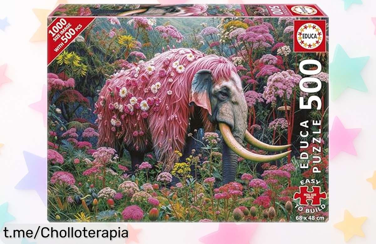 Increíble puzzle Educa Elefante Floral de 500 piezas a precio de escándalo, ¡despierta tu mente y creatividad mientras disfrutas un rato divertido en casa!