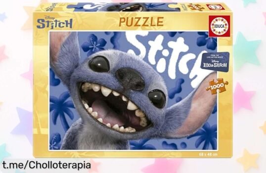 Increíble puzzle de 1000 piezas Lilo & Stitch: encaja a la perfección y trae pegamento para exhibir tu obra, ¡un planazo que ahora está a precio locura!