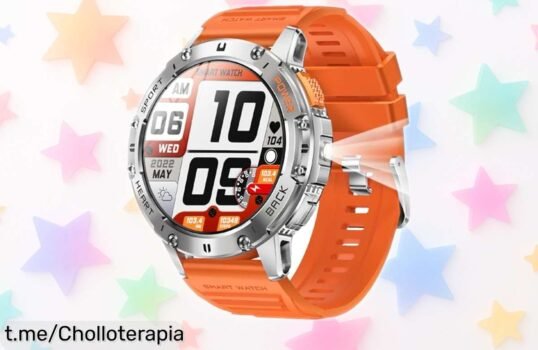 Increíble reloj inteligente con pantalla AMOLED siempre activa y linterna LED potente a un precio que parece de ficción, ¡no pierdas la oportunidad de conseguirlo ya!