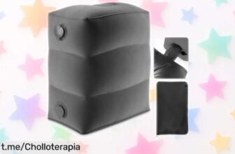 Increíble reposapiés inflable Maliton para viajes que se infla en segundos y ayuda a evitar piernas hinchadas; ¡ofertón imperdible que no puedes dejar escapar!