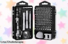 Increíble set de destornilladores YINSAN con 120 piezas y puntas magnéticas a un precio rebajado; ¡no te quedes sin el tuyo y repara lo que quieras sin estrés!