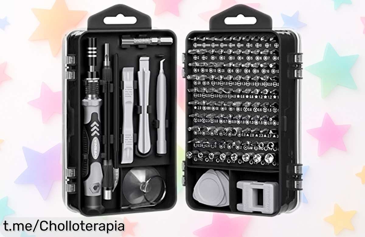 Increíble set de destornilladores YINSAN con 120 piezas y puntas magnéticas a un precio rebajado; ¡no te quedes sin el tuyo y repara lo que quieras sin estrés!