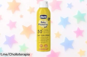 Increíble spray solar para niños Chicco SPF 50+, protección total desde el primer día a precio loco, seguro y fácil de aplicar. ¡Consigue el bienestar que merecen tus peques ya!