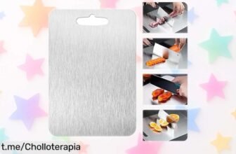 Increíble tabla de cortar de titanio 100% pura, doble cara y ultra resistente: ¡preparar tus platos será un placer diario a precio loco!