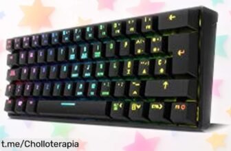 Increíble teclado gaming Krom Kluster 60% con luces RGB y conexión Bluetooth a un precio de risa, transforma tu setup y disfruta cada partida como nunca antes.