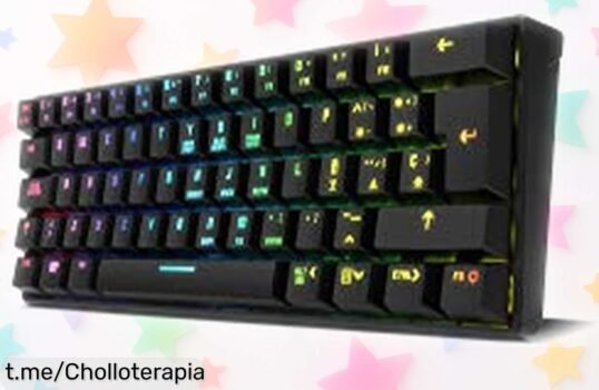 Increíble teclado gaming Krom Kluster 60% con luces RGB y conexión Bluetooth a un precio de risa, transforma tu setup y disfruta cada partida como nunca antes.