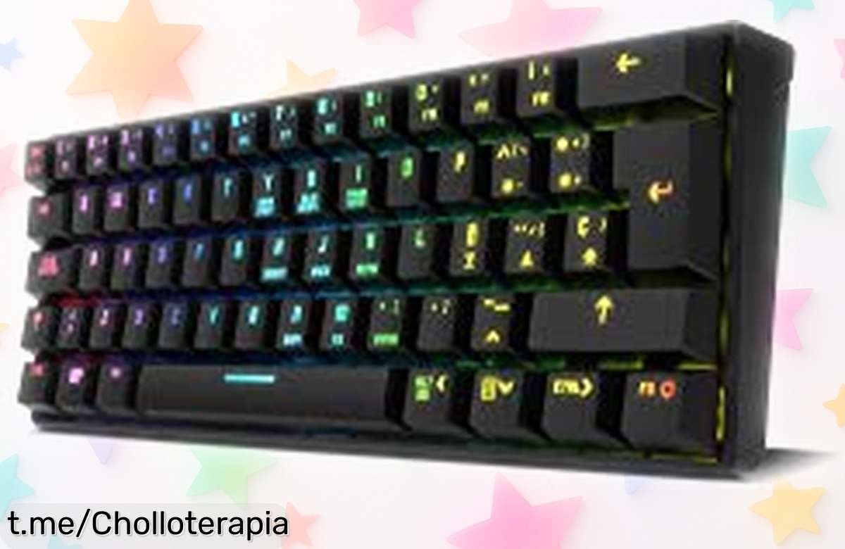 Increíble teclado gaming Krom Kluster 60% con luces RGB y conexión Bluetooth a un precio de risa, transforma tu setup y disfruta cada partida como nunca antes.