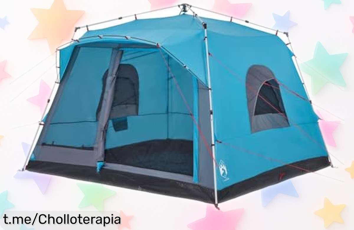 Increíble tienda de campaña vidaXL para 7 personas, segura y rápida de montar. ¡No pierdas este ofertón que hará tus acampadas inolvidables!