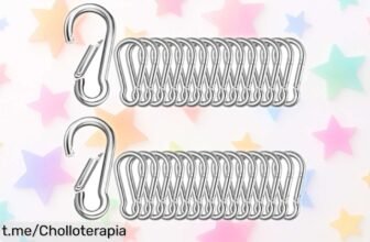 Increíbles 30 mosquetones pequeños con cierre de resorte, ¡rebajados a un precio loco! Perfectos para llaveros, hamacas y mochilas. No te pierdas este chollazo que acelerarás tu vida diaria.