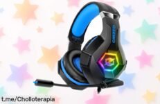 Increíbles auriculares gaming con sonido envolvente y luz RGB a un precio rebajado que no querrás dejar pasar, ¡prepárate para vivir cada partida como nunca!