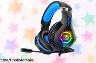 Increíbles auriculares gaming con sonido envolvente y luz RGB a un precio rebajado que no querrás dejar pasar, ¡prepárate para vivir cada partida como nunca!