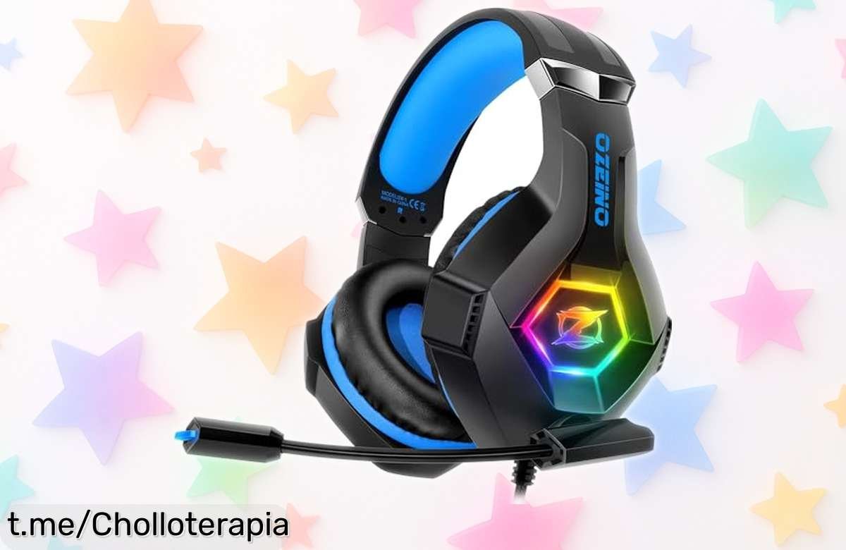 Increíbles auriculares gaming con sonido envolvente y luz RGB a un precio rebajado que no querrás dejar pasar, ¡prepárate para vivir cada partida como nunca!