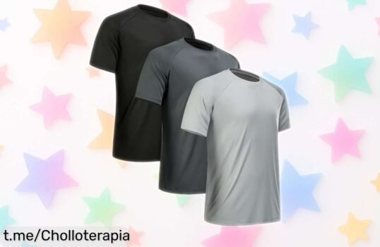 Increíbles camisetas de entrenamiento YOIOWVY en pack de hasta 7 unidades, con un precio que no podrás creer y comodidad para disfrutar cada deporte bajo el sol. ¡Hazte con ellas ya!