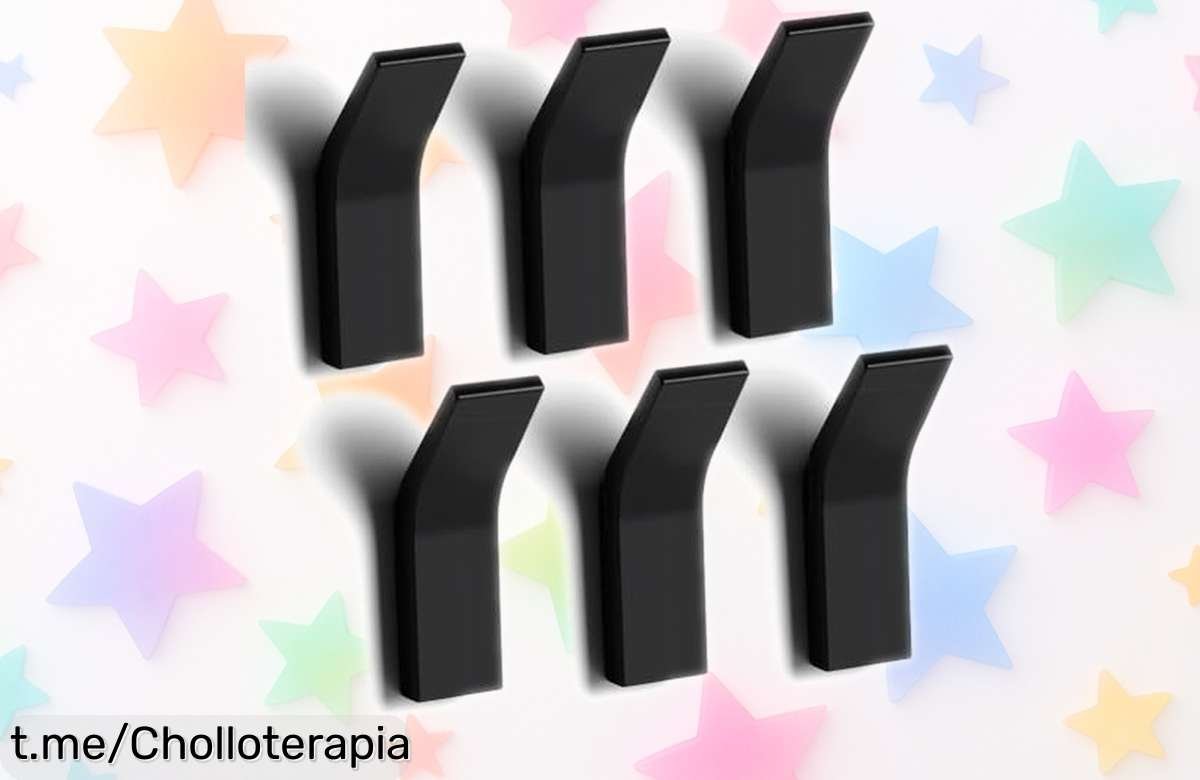 Increíbles ganchos adhesivos Flintronic en pack de 6, fáciles de poner y aguantan hasta 10 kg: transforma tu hogar sin esfuerzo ¡No te lo pierdas!