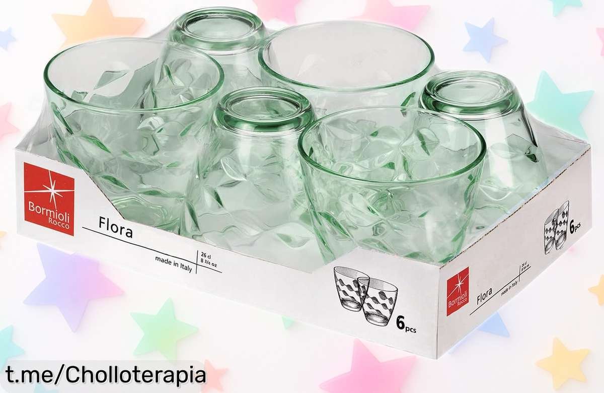 Increíbles vasos de vidrio Bormioli Rocco, ¡super resistentes y sin tóxicos! Un ofertón que no puedes dejar pasar para brindar con tus seres queridos.