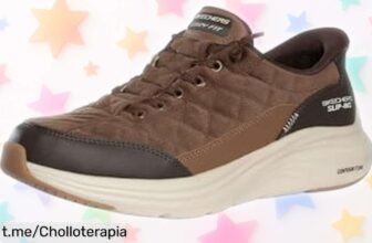 Increíbles zapatillas Skechers Contour Foam Cordelux con ajuste mágico, cada paso suave y ligero; oferta limitada que no querrás dejar pasar.