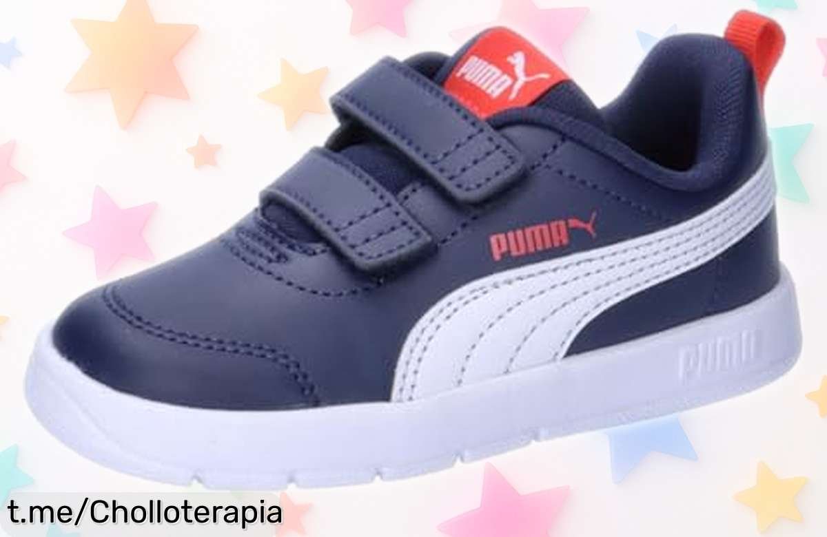 Increíbles zapatillas infantiles Puma Courtflex V3, super chollo para peques en movimiento sin límites; ¡deja que su energía brille mientras corren y juegan!