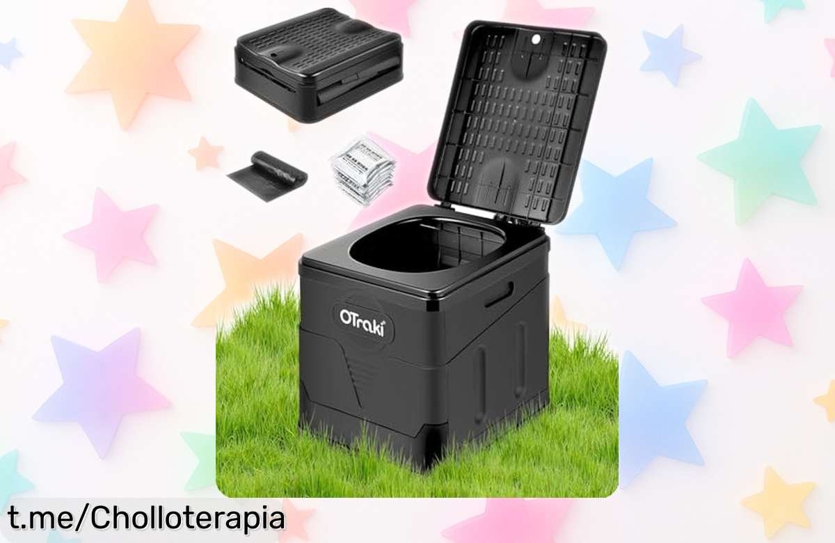 Inodoro portátil OTraki, el super chollo que no puede faltar en tus aventuras al aire libre, ahora a precio loco para disfrutar sin preocupaciones y con total comodidad.