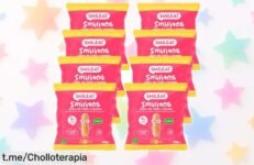 Irresistible pack de 8 Smilitos Snack Smileat con sabor a fresa y plátano, ¡a un precio tan bajo que hará sonreír hasta al más exigente!