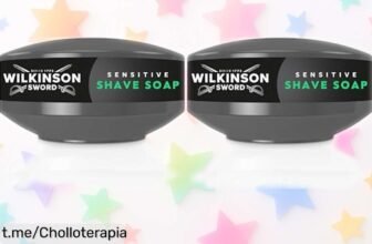 Jabón de afeitado Wilkinson Sword con cuenco para piel sensible: calidad alemana ahora a un precio increíble, ¡no te quedes sin tu crema y disfruta del mejor afeitado!