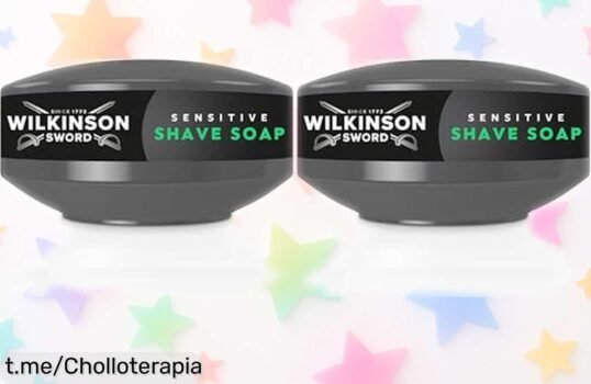 Jabón de afeitado Wilkinson Sword con cuenco para piel sensible: calidad alemana ahora a un precio increíble, ¡no te quedes sin tu crema y disfruta del mejor afeitado!