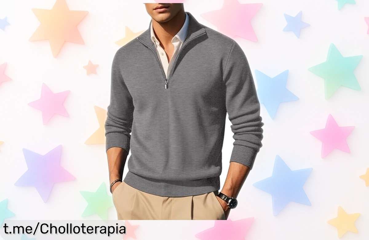 Jersey de hombre COOFANDY con cuello alto y cremallera a precio rebajado, ideal para lucir elegante sin perder estilo: ¡no dejes pasar esta oportunidad única!
