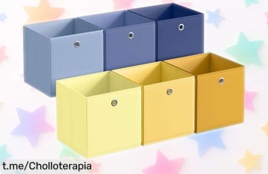 Juego de 6 cajas organizadoras SONGMICS a precio rebajado: pon todo en orden y dale color a tu hogar ¡No te lo pierdas, estos días son para aprovechar!