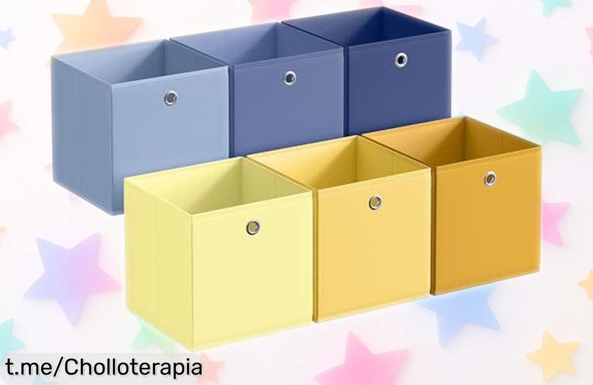 Juego de 6 cajas organizadoras SONGMICS a precio rebajado: pon todo en orden y dale color a tu hogar ¡No te lo pierdas, estos días son para aprovechar!