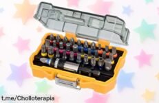 Juego de atornilladores DEWALT con 32 piezas, rebajado para que nunca más te falte nada en tus proyectos; ¡aprovéchalo antes de que se agote este super chollo!