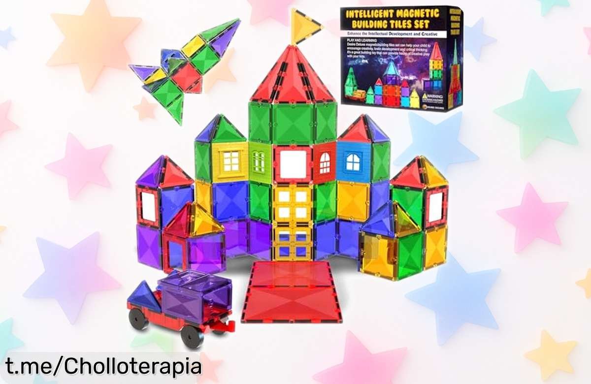 Juguete de bloques magnéticos para niños: ¡57 piezas que magnetizan la diversión y el aprendizaje a un precio loco que no se volverá a repetir!