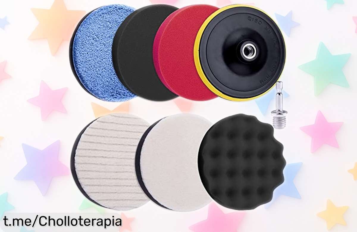 Kit de 8 esponjas de pulir para coche SIQUK a un precio sorprendente que te dejará alucinado, haz que tu auto brille como nunca antes, ¡no te lo pierdas!
