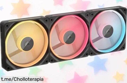 Kit de tres ventiladores Corsair iCUE Link LX120R con luces RGB, ¡ventilación silenciosa y potente a un precio loco que no querrás dejar escapar!
