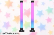 Lámpara de mesa LED HOMCOM que baila al ritmo de tu música, control por app y mando en un ofertón que solo aparece una vez en la vida. ¡Hazla tuya y transforma tus momentos!