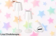 Lámpara de mesa LED OUTON, sin cables y recargable: iluminación impresionante hasta 30 horas con carga rápida por USBC, ¡no te pierdas este chollazo a precio irreal!