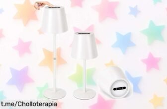 Lámpara de mesa LED OUTON, sin cables y recargable: iluminación impresionante hasta 30 horas con carga rápida por USBC, ¡no te pierdas este chollazo a precio irreal!