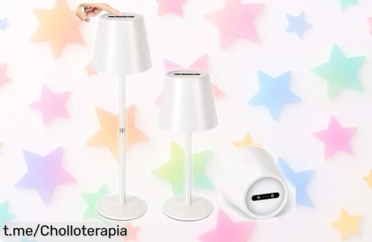 Lámpara de mesa LED OUTON, sin cables y recargable: iluminación impresionante hasta 30 horas con carga rápida por USBC, ¡no te pierdas este chollazo a precio irreal!