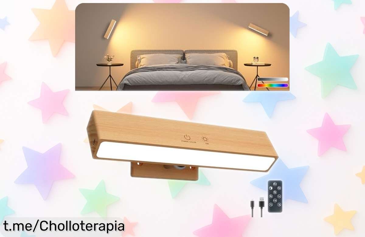 Lámpara de pared magnética y recargable por USB que podrás poner donde quieras, ¡aprovecha este chollazo antes de que desaparezca!