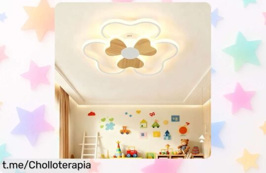 Lámpara de techo LED infantil BLMYL con mando y colores mágicos a un precio que parece broma; haz que el cuarto de tu peque brille como nunca y crea sonrisas!