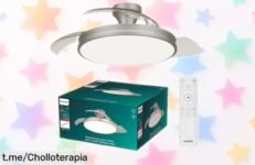 Lámpara de techo con ventilador Philips Atlas que refresca y transforma tu hogar, ahora a un precio loco que no querrás dejar escapar. ¡Hazlo tuyo antes de que desaparezca!
