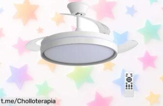 Lámpara de techo con ventilador invisible y mando: frescura y luz al instante, una oferta imperdible que hará brillar tu habitación. ¡No te quedes sin ella!