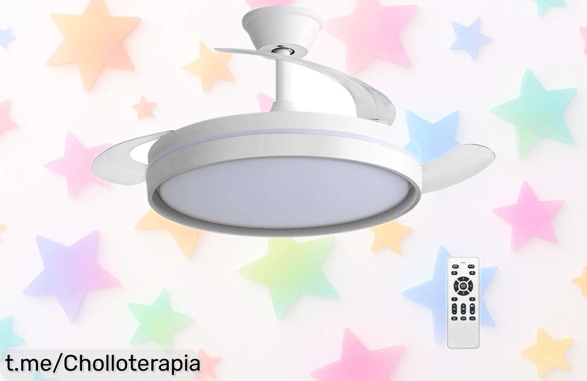 Lámpara de techo con ventilador invisible y mando: frescura y luz al instante, una oferta imperdible que hará brillar tu habitación. ¡No te quedes sin ella!
