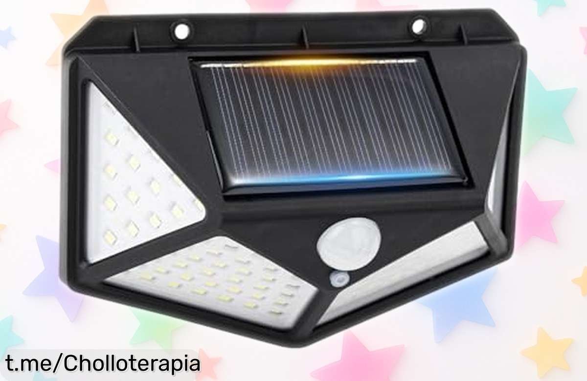 Lámpara solar de pared GRIFEMA GDK203 con 100 LEDs a precio brutal: ilumina tu jardín sin complicaciones y crea momentos mágicos bajo las estrellas. ¡Consigue la tuya antes que sea tarde!
